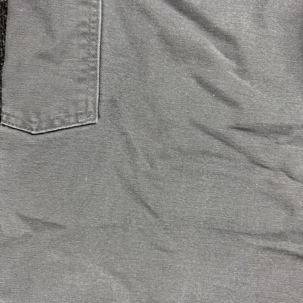 Carhartt Flannel Lined Dungaree Pants Size 34X30 Gray B111 GVL Workwear
